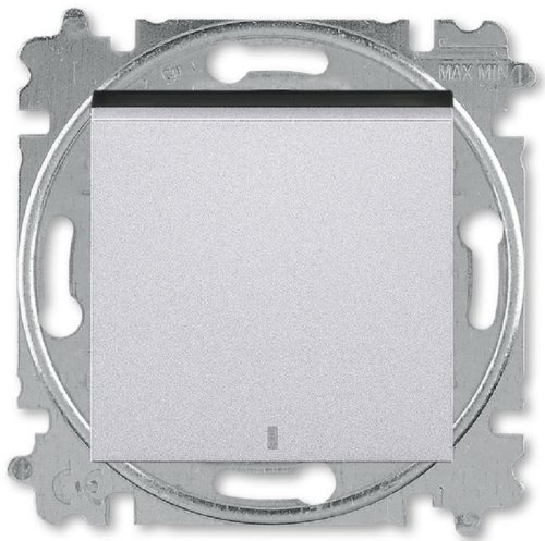 Выключатель с подсветкой без рамки ABB EPJ Levit 1-кл. серебро/дымчатый черный фото Выключатель с подсветкой без рамки ABB EPJ Levit 1-кл. серебро/дымчатый черный картинка